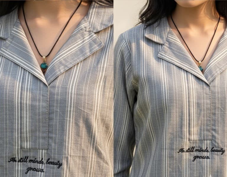 Grey White Striped Relaxed-Fit Collar Shirt thumbnail 3