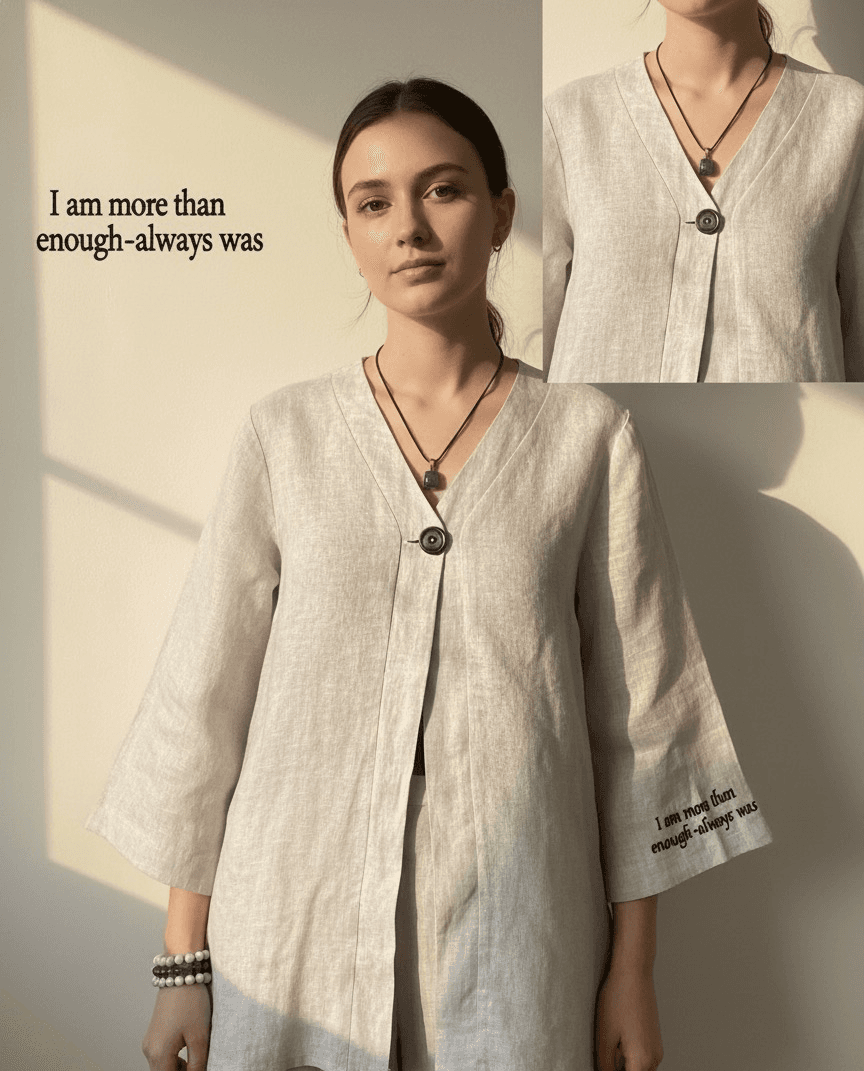 Natural Grey Linen Shrug thumbnail 1