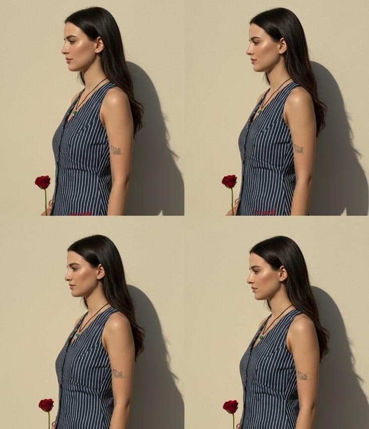 Striped Denim Halter Neck Top (Love Yourself) thumbnail 3