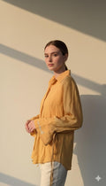 Sunshine Yellow Muslin Cuff Shirt