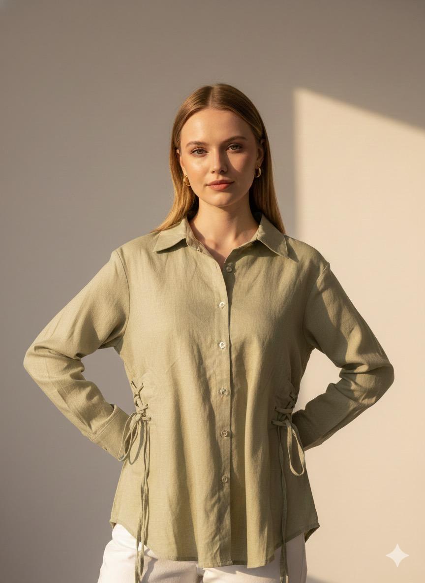 Side Drawstring Shirt